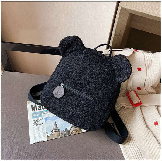 Bear Backpacks Portable Children Travel Shopping Rucksacks Women's Cute Bear Shaped Shoulder Backpack