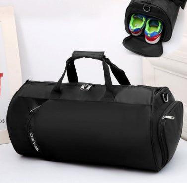 Fitness bag men's sports bag basketball training bag football bag portable travel bag cylinder bag shoulder bag waterproof