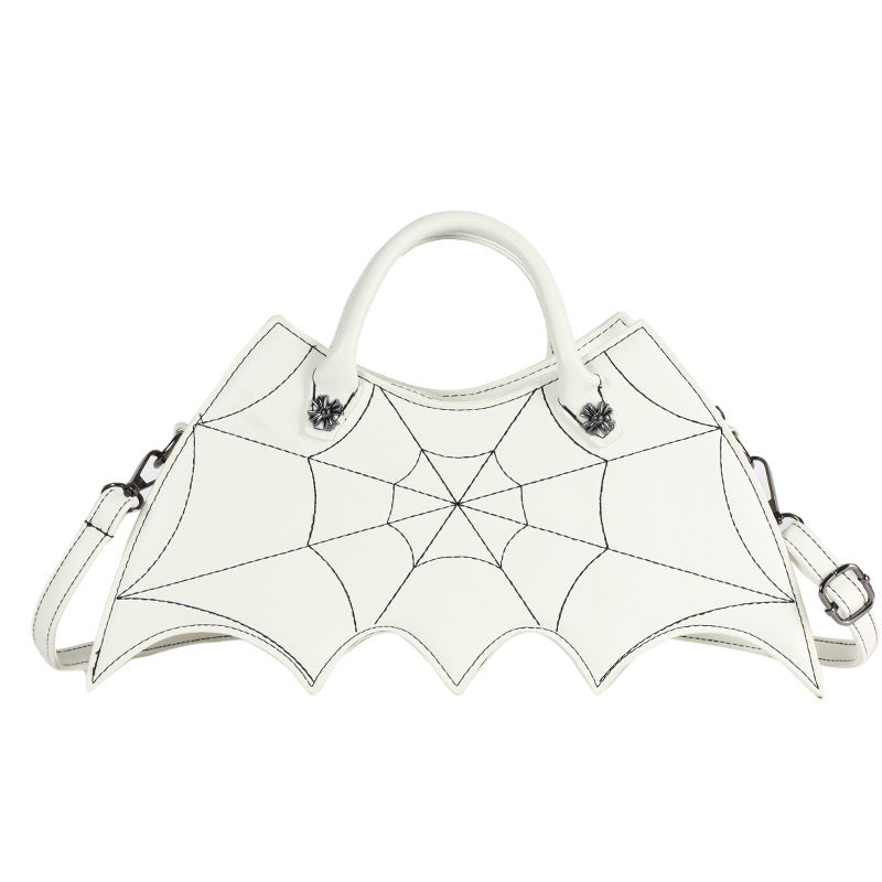 Halloween Spinnennetz Form Schultertaschen Persönlichkeit Batgirl Tide Pu Handtaschen Fashoin Messenger Umhängetasche