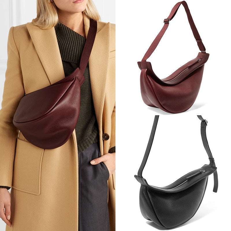 Crossbody Bag Ins Chest Bag Shoulder Bag Soft Leather