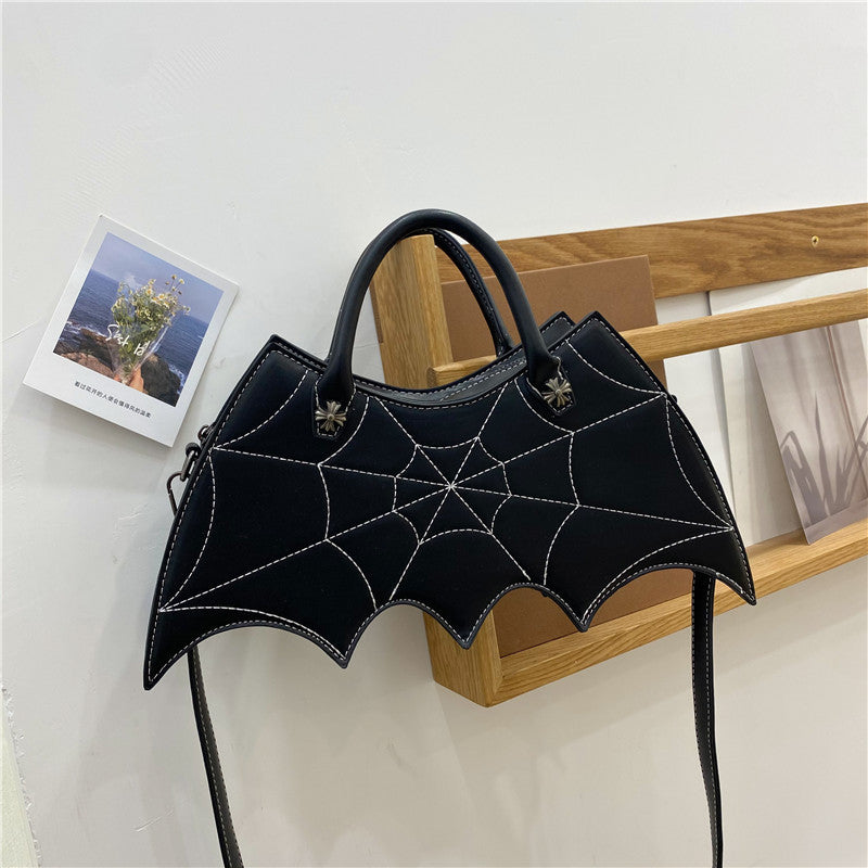 Halloween Spinnennetz Form Schultertaschen Persönlichkeit Batgirl Tide Pu Handtaschen Fashoin Messenger Umhängetasche