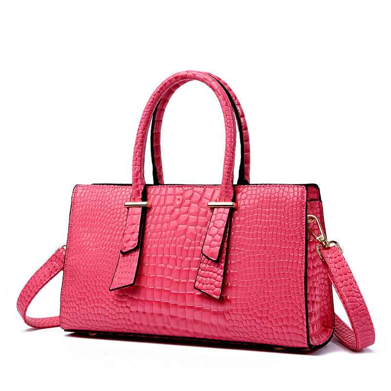 Women's Fashion Retro Crocodile Pattern All-match Shoulder Messenger Bag