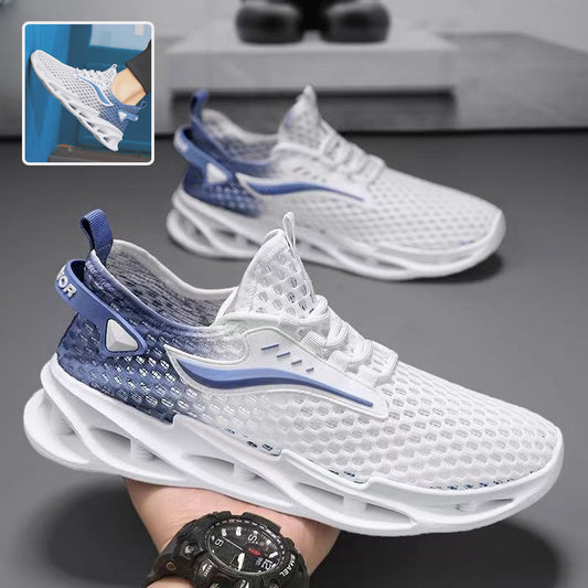 Herren Schnürschuhe Mesh Sportschuhe Modische Laufschuhe mit hohler Sohle