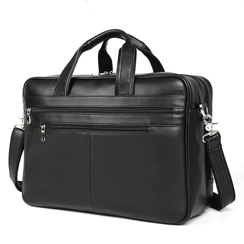 Leather Handbag Briefcase Napa Leather Comfortable Texture Men's Real-leather Bag