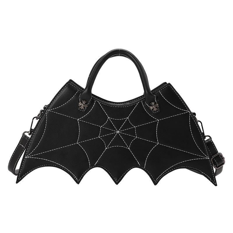 Halloween Spinnennetz Form Schultertaschen Persönlichkeit Batgirl Tide Pu Handtaschen Fashoin Messenger Umhängetasche