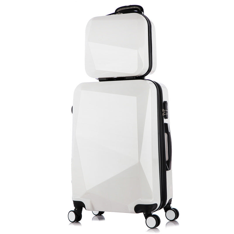 Three-piece Diamond Pattern Swivel Wheels Luggage