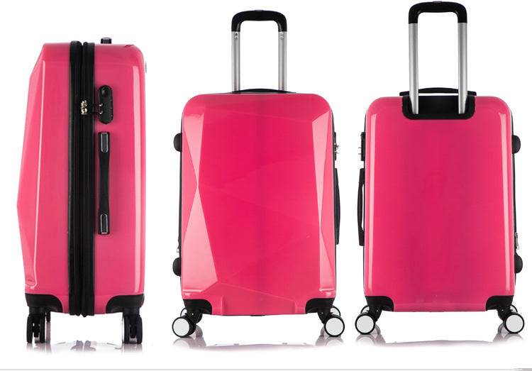 Three-piece Diamond Pattern Swivel Wheels Luggage